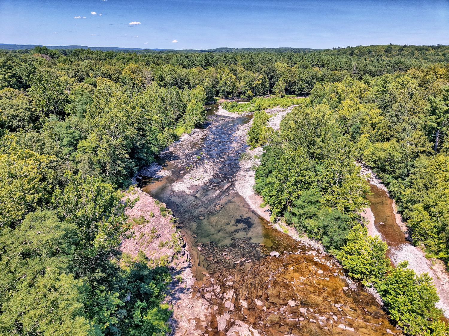Catskills Creek — aerial view of the creek corridor