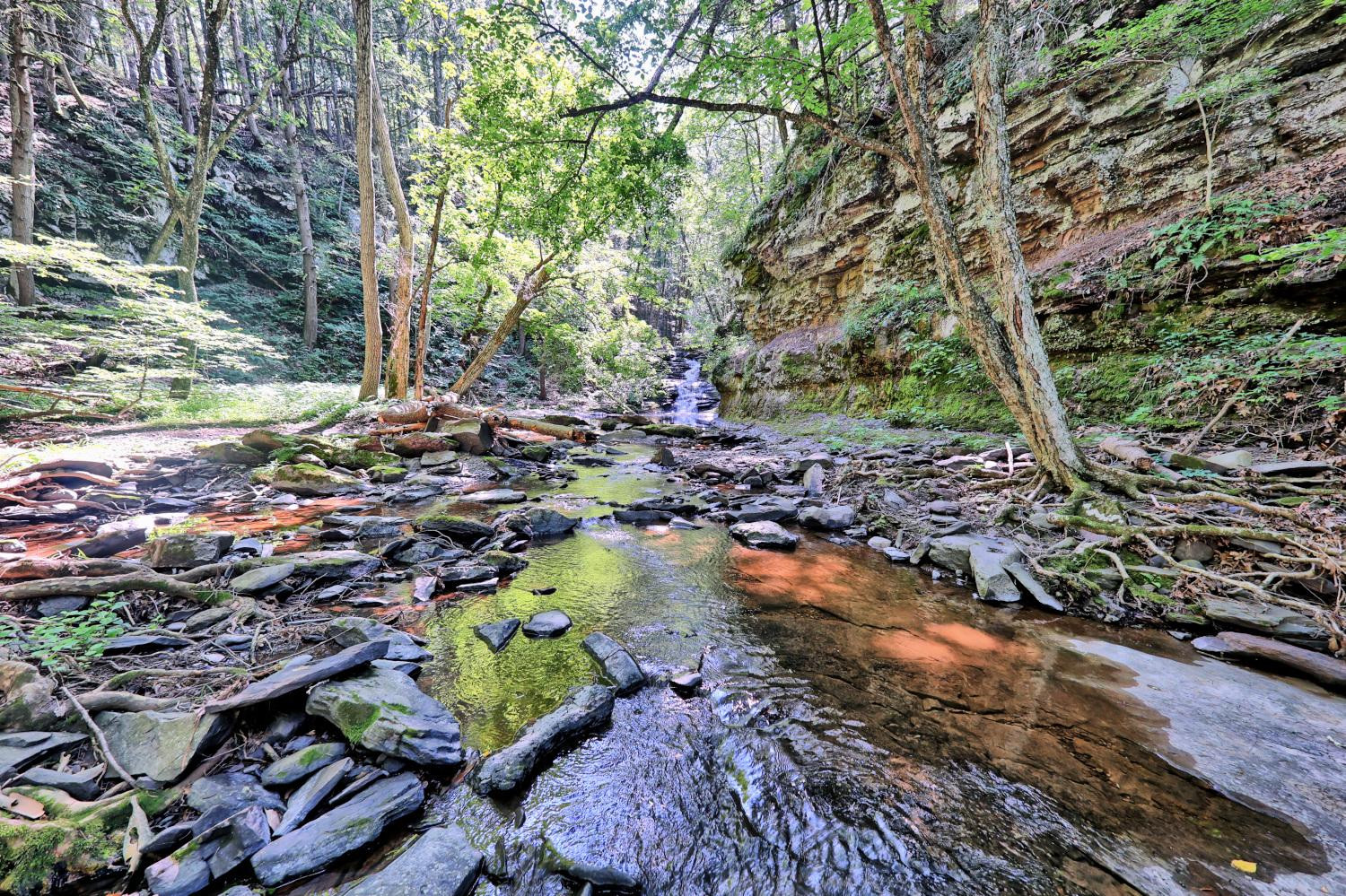 Catskill Creek cascading waterfall
